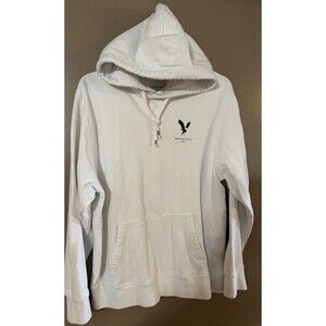 American Eagle Hoodie Sweatshirt Adult Sz XL Long Sleeve Pullover White